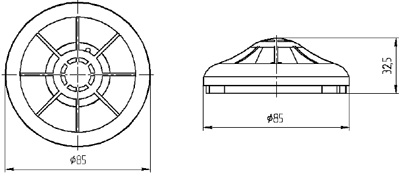 Рис.1. Габаритный чертеж извещателя FTL-A1R